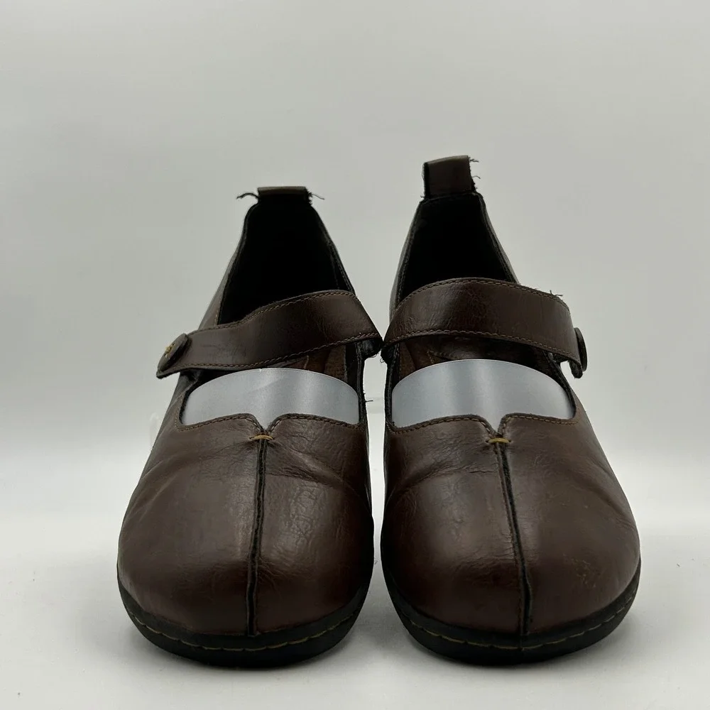 b.o.c. Born Concept Mary Jane Flats Womens 9.5 Brown Faux Leather Gorp Comfort